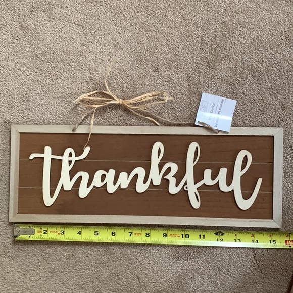 NWT Birch & Vine Cursive “Thankful” Decoration Wall Mural - Picture 5 of 5